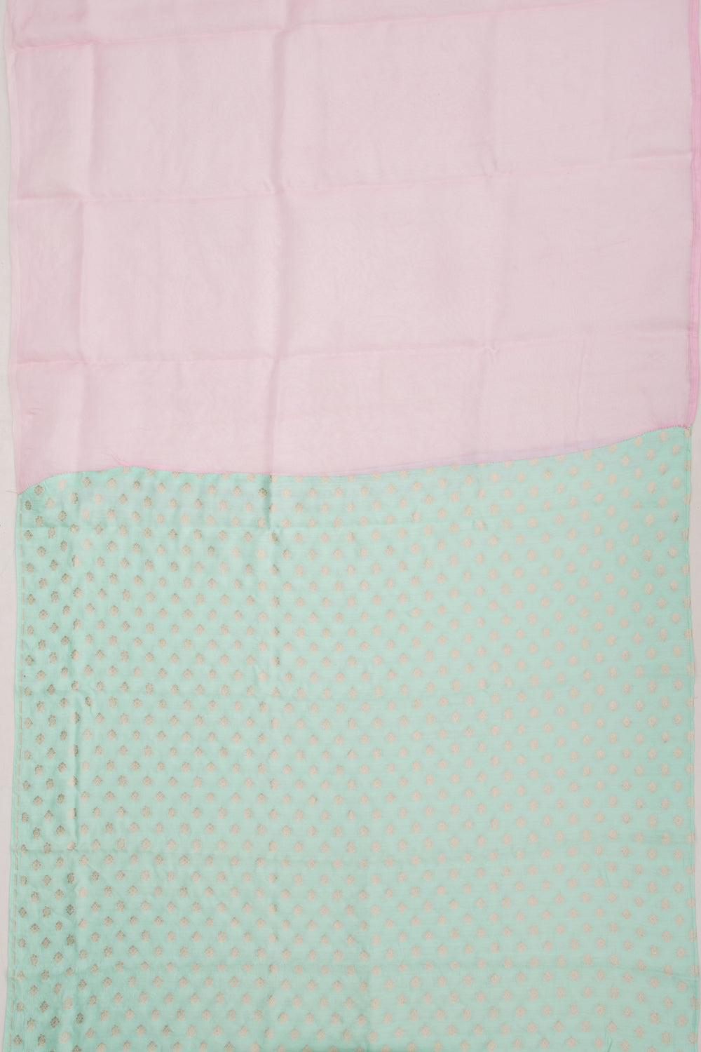 Organza Embroidery Butta Pink Saree