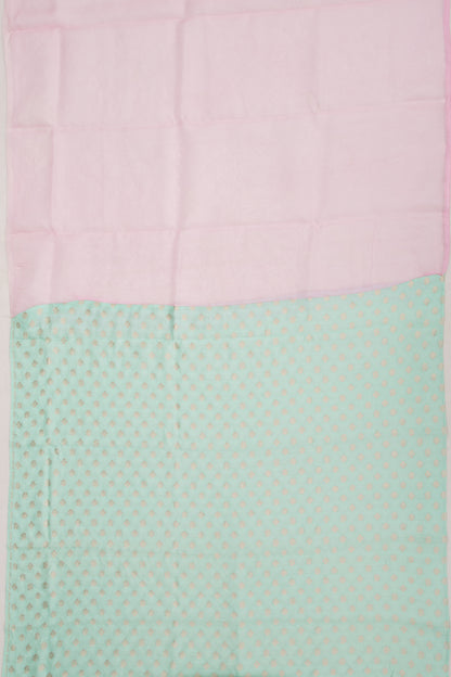 Organza Embroidery Butta Pink Saree