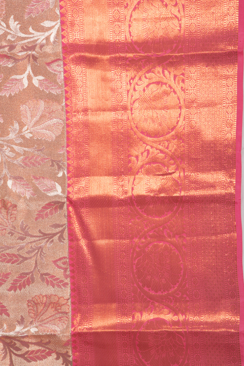 Taranga Kanchi Silk Tissue Jaal Baby Pink Saree
