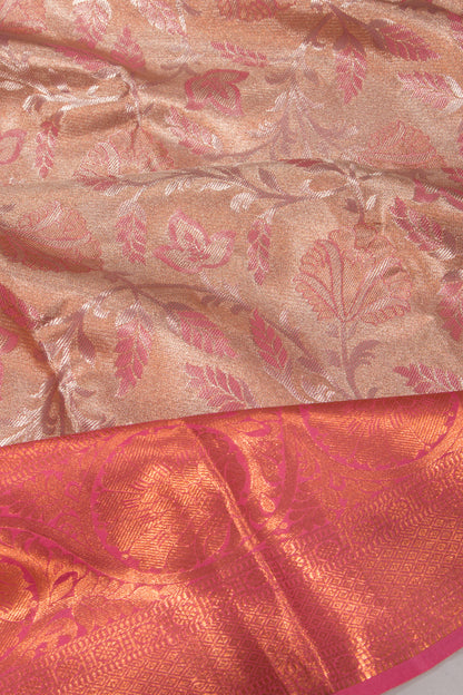Taranga Kanchi Silk Tissue Jaal Baby Pink Saree