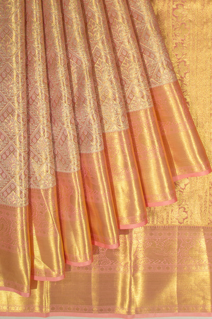 Taranga Kanchi Silk Tissue Brocade Pink Saree