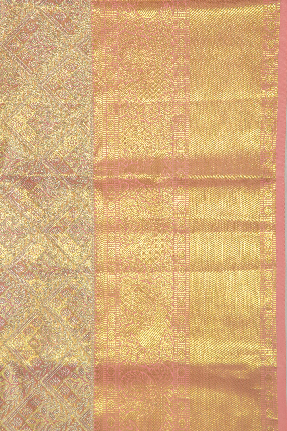 Taranga Kanchi Silk Tissue Brocade Pink Saree