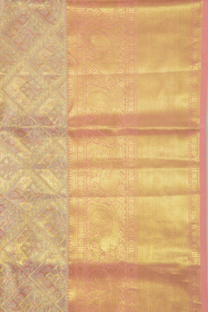 Taranga Kanchi Silk Tissue Brocade Pink Saree