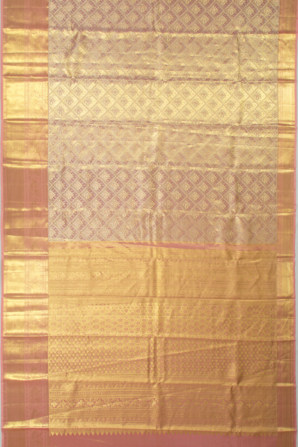 Taranga Kanchi Silk Tissue Brocade Pink Saree