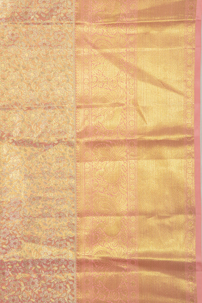 Taranga Kanchi Silk Tissue Jaal Pink Saree