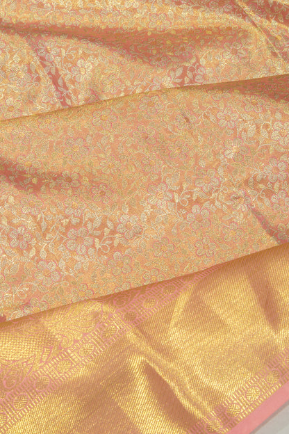 Taranga Kanchi Silk Tissue Jaal Pink Saree