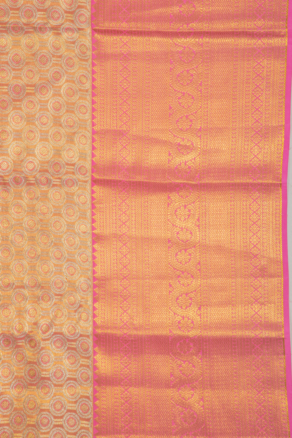 Taranga Kanchi Silk Tissue Brocade Pink Saree
