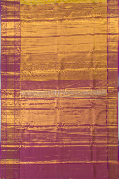 Taranga Kanchi Silk Tissue Brocade Yellow Saree