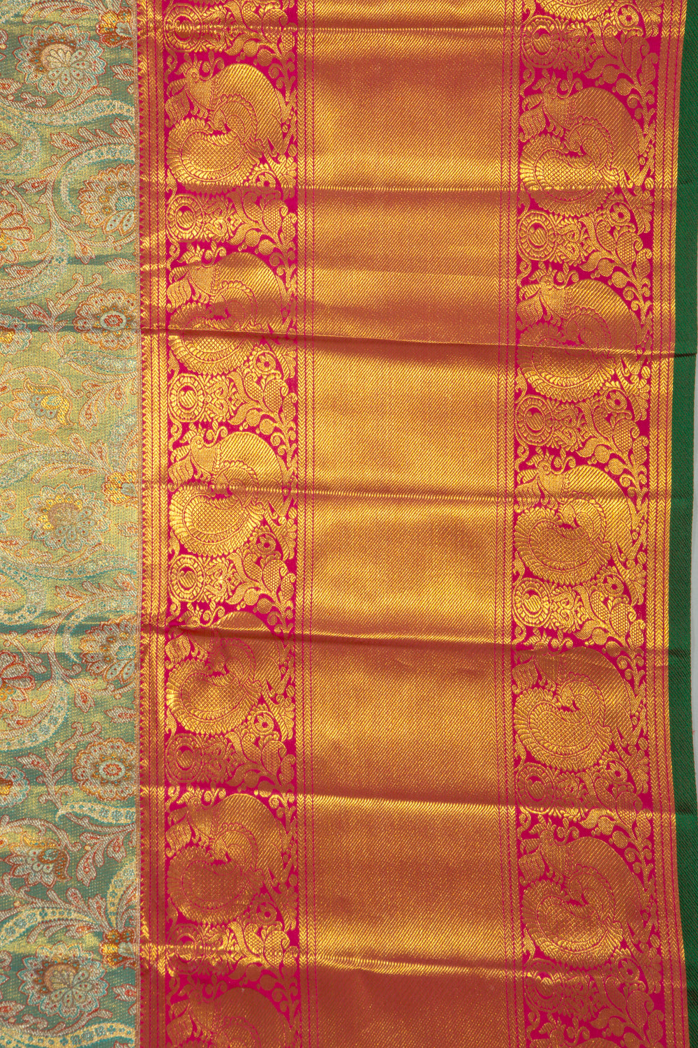Taranga Kanchi Silk Tissue Jaal Blue Saree