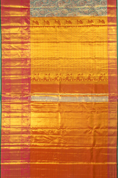 Taranga Kanchi Silk Tissue Jaal Blue Saree