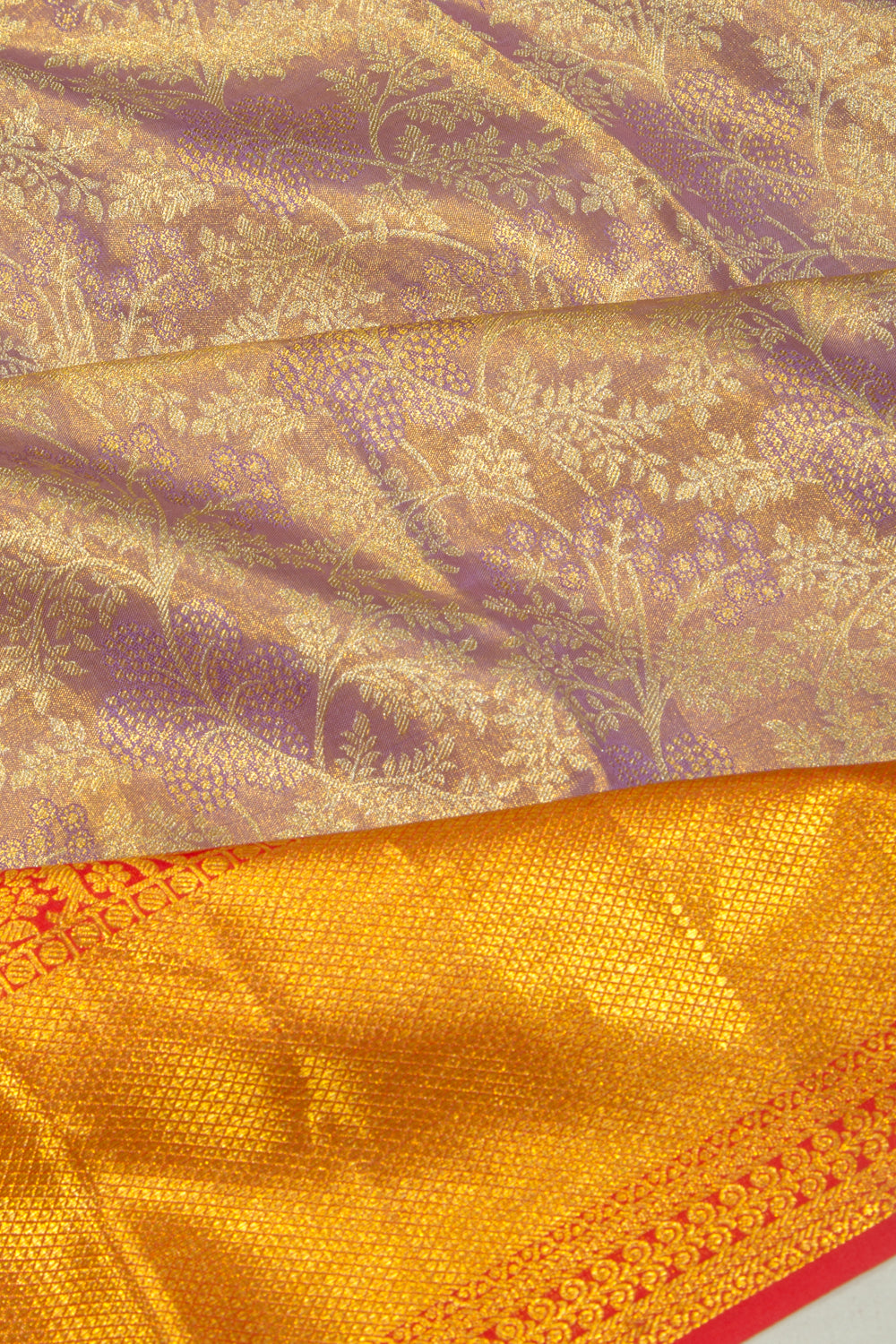 Taranga Kanchi Silk Brocade Lavender Saree
