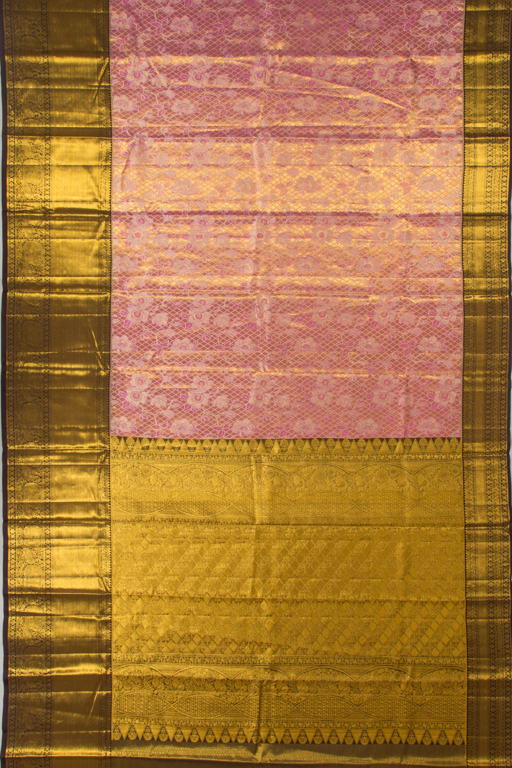 Taranga Kanchi Silk Tissue Brocade Pink Saree