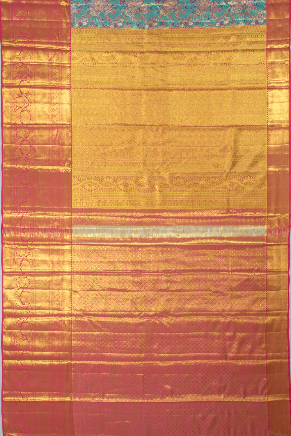 Taranga Kanchi Silk Tissue Jaal Blue Saree