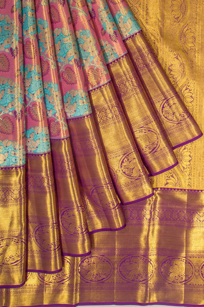 Taranga Kanchi Silk Tissue Brocade Pink Saree