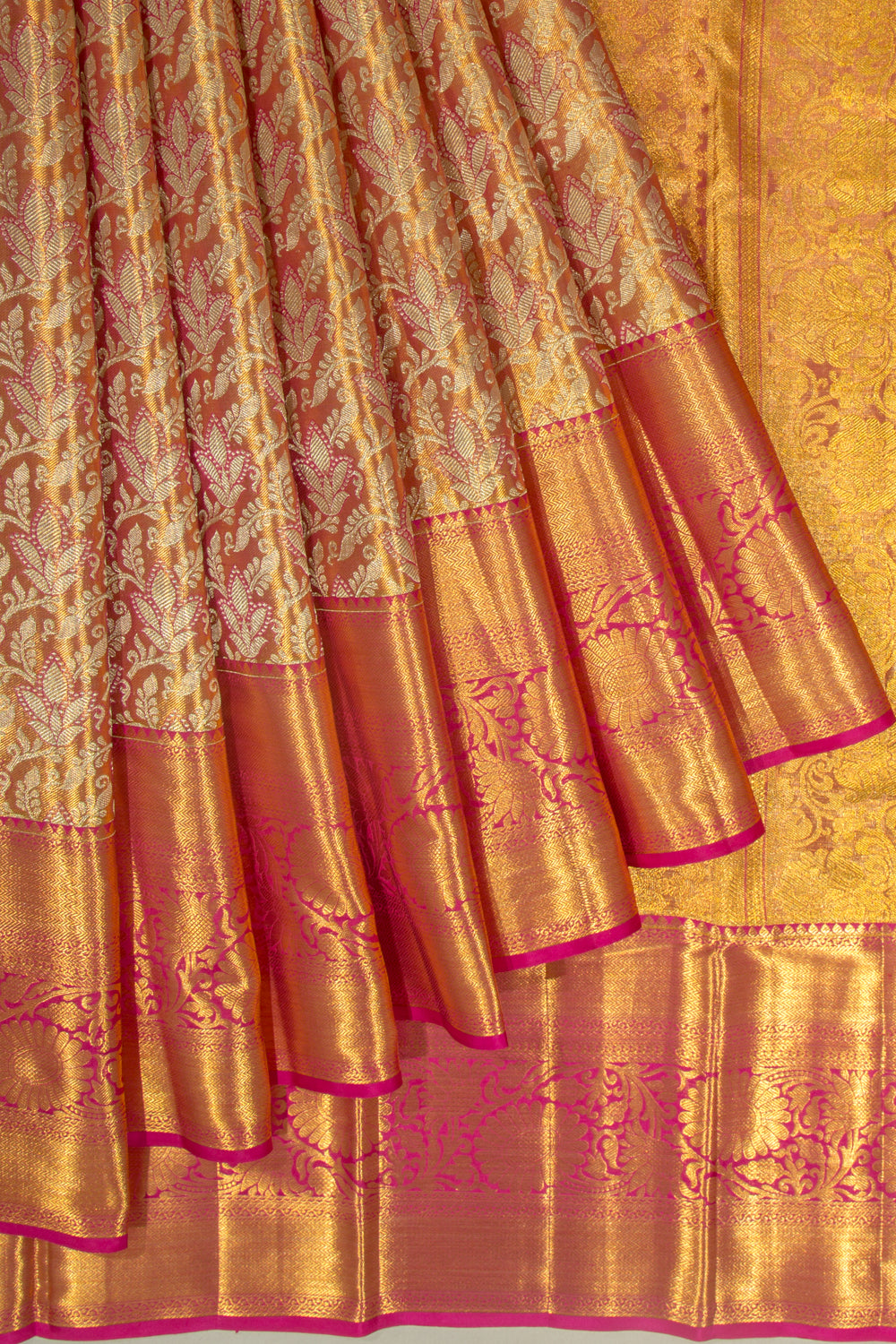 Taranga Kanchi Silk Brocade Pink Saree