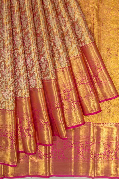 Taranga Kanchi Silk Brocade Pink Saree