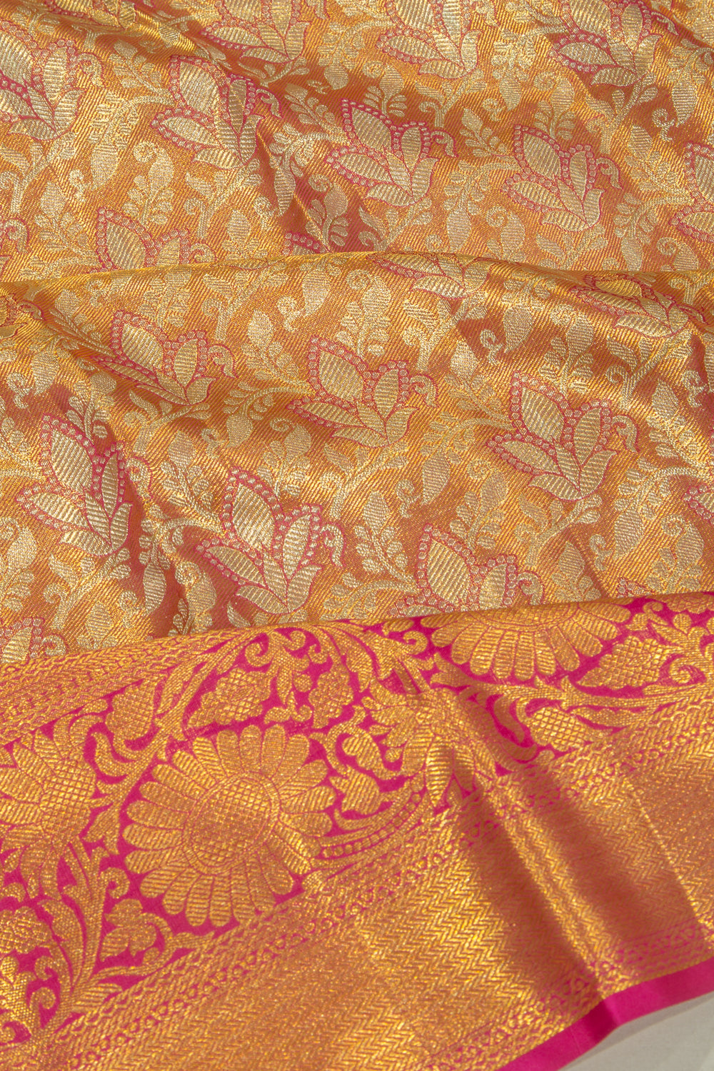 Taranga Kanchi Silk Brocade Pink Saree