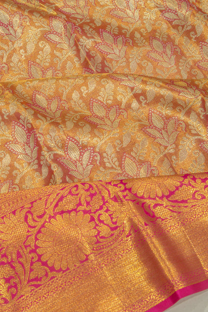 Taranga Kanchi Silk Brocade Pink Saree