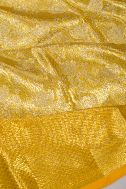 Taranga Kanchi Silk Tissue Jaal Gold Saree