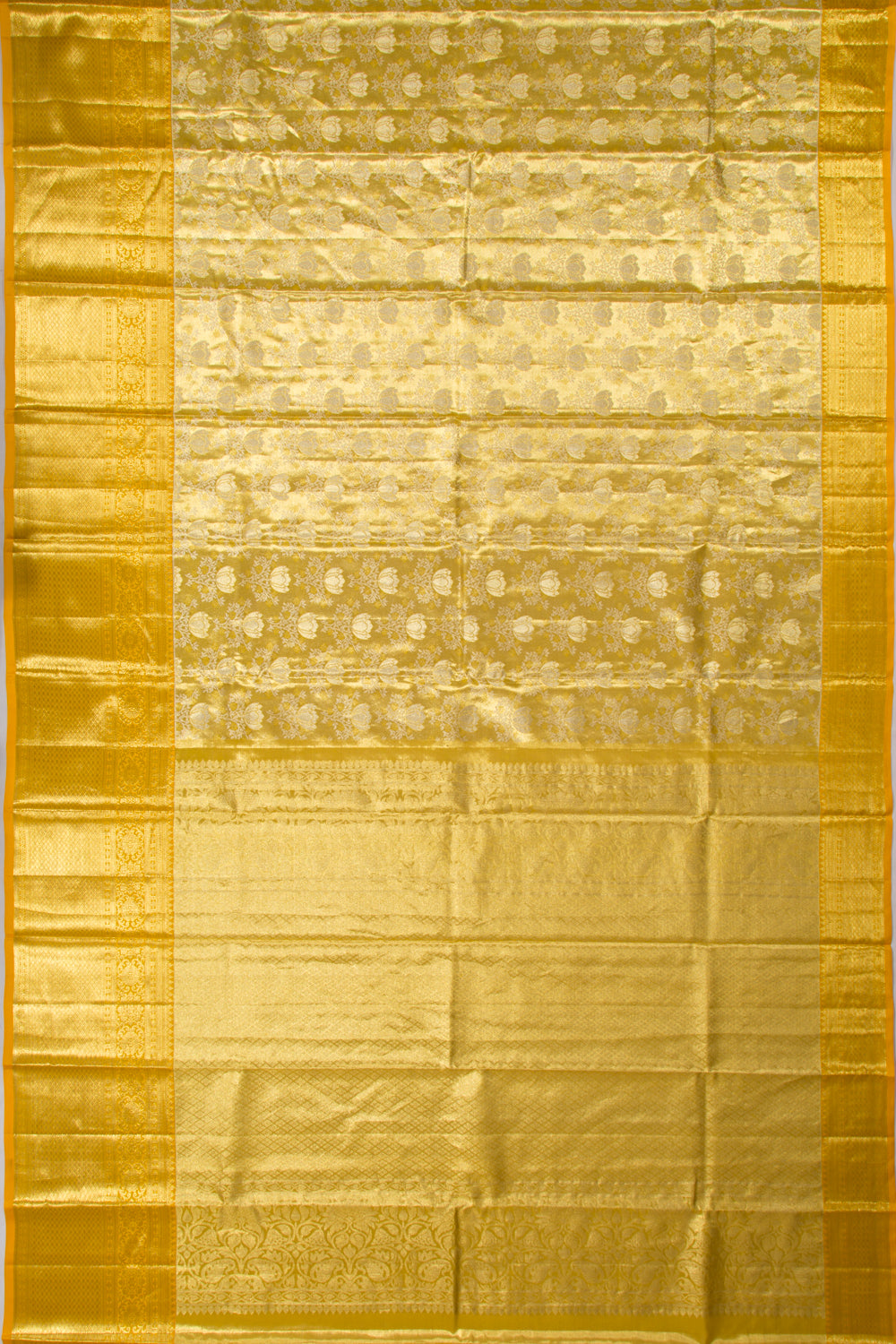 Taranga Kanchi Silk Tissue Jaal Gold Saree