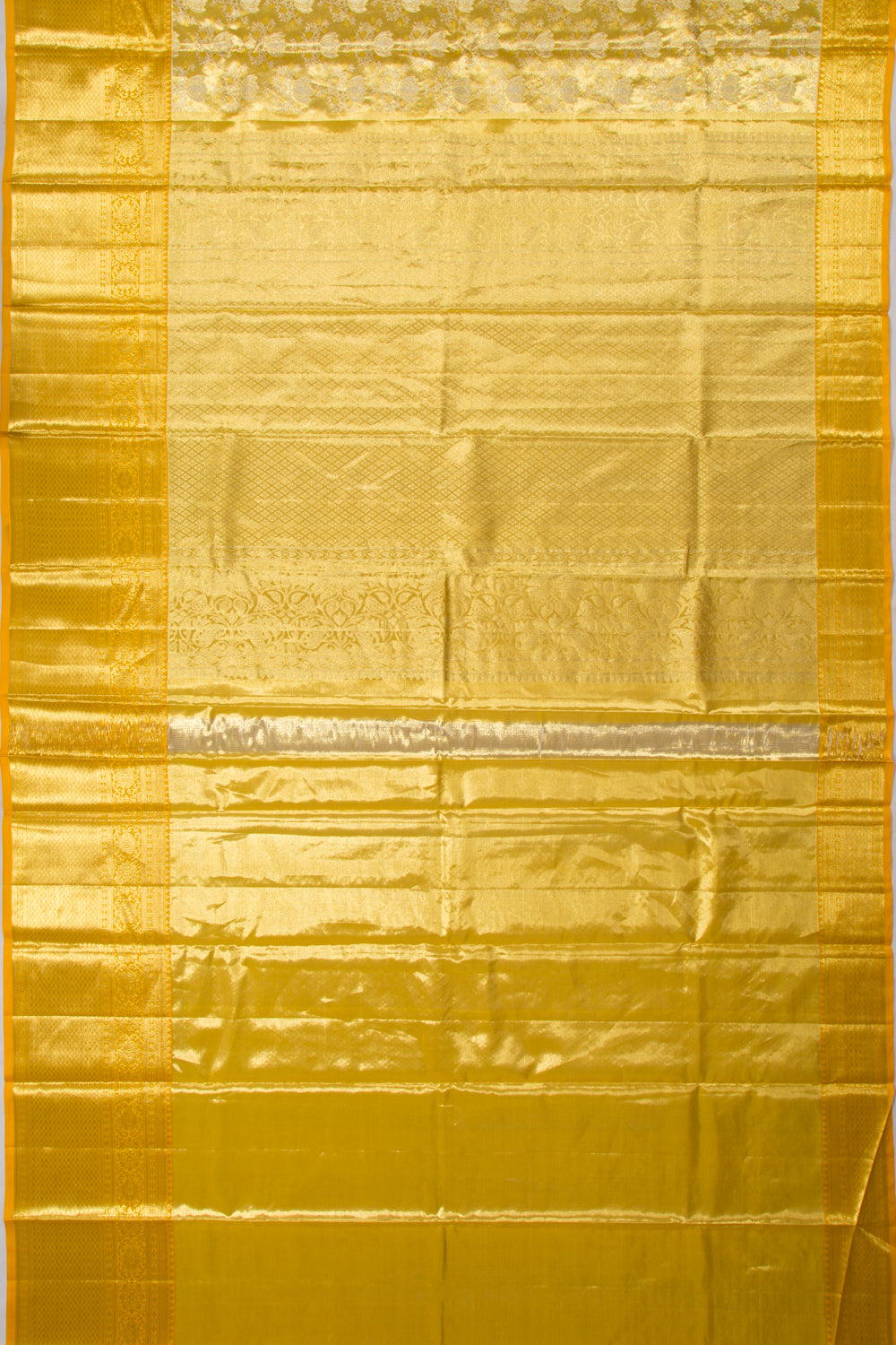 Taranga Kanchi Silk Tissue Jaal Gold Saree