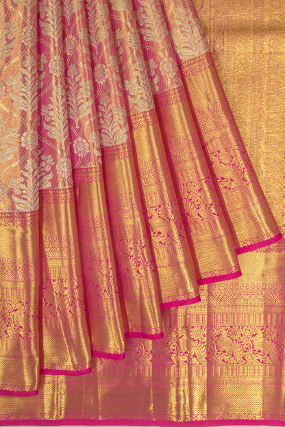 Taranga Kanchi Silk Tissue Brocade Pink Saree