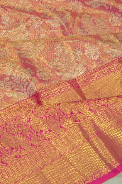 Taranga Kanchi Silk Tissue Brocade Pink Saree