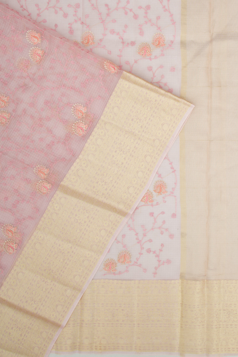 Kota Soft Silk Embroidery Lavender Saree