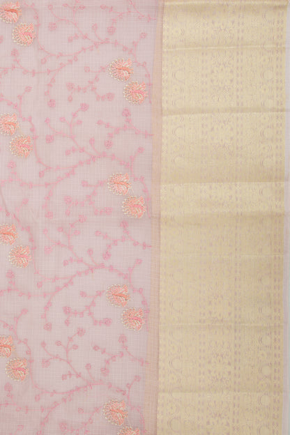Kota Soft Silk Embroidery Lavender Saree