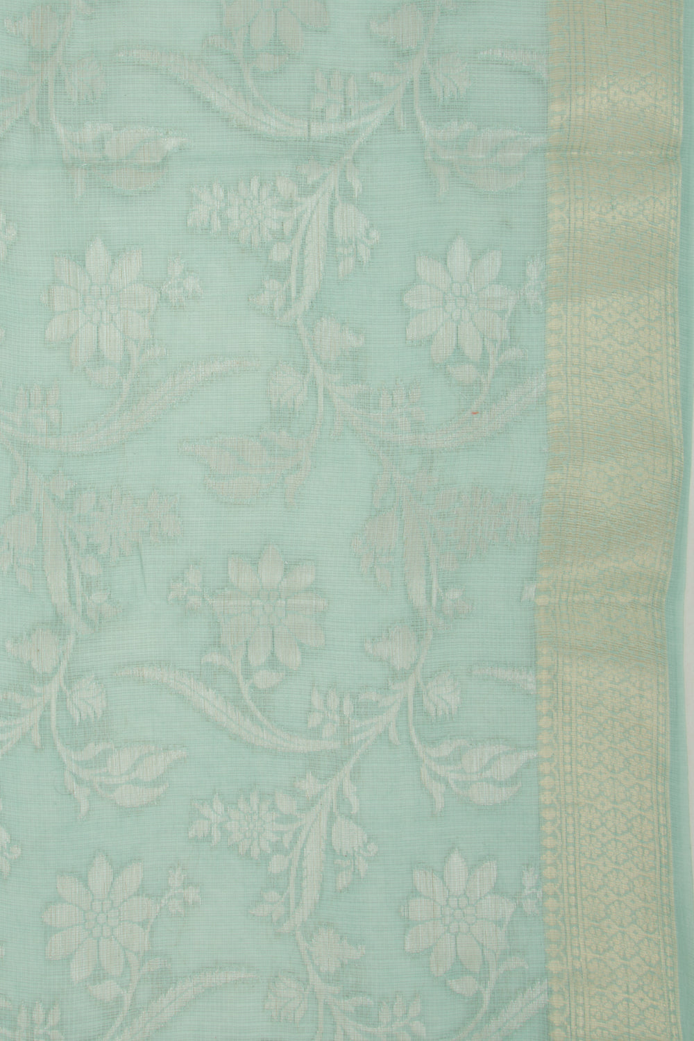 Kota Soft Silk Jaal Pastel Blue Saree