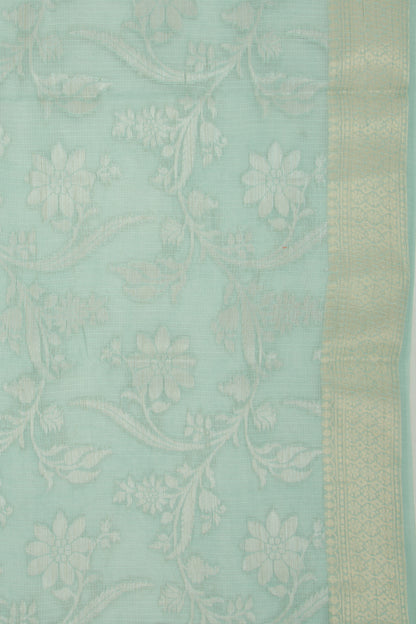 Kota Soft Silk Jaal Pastel Blue Saree