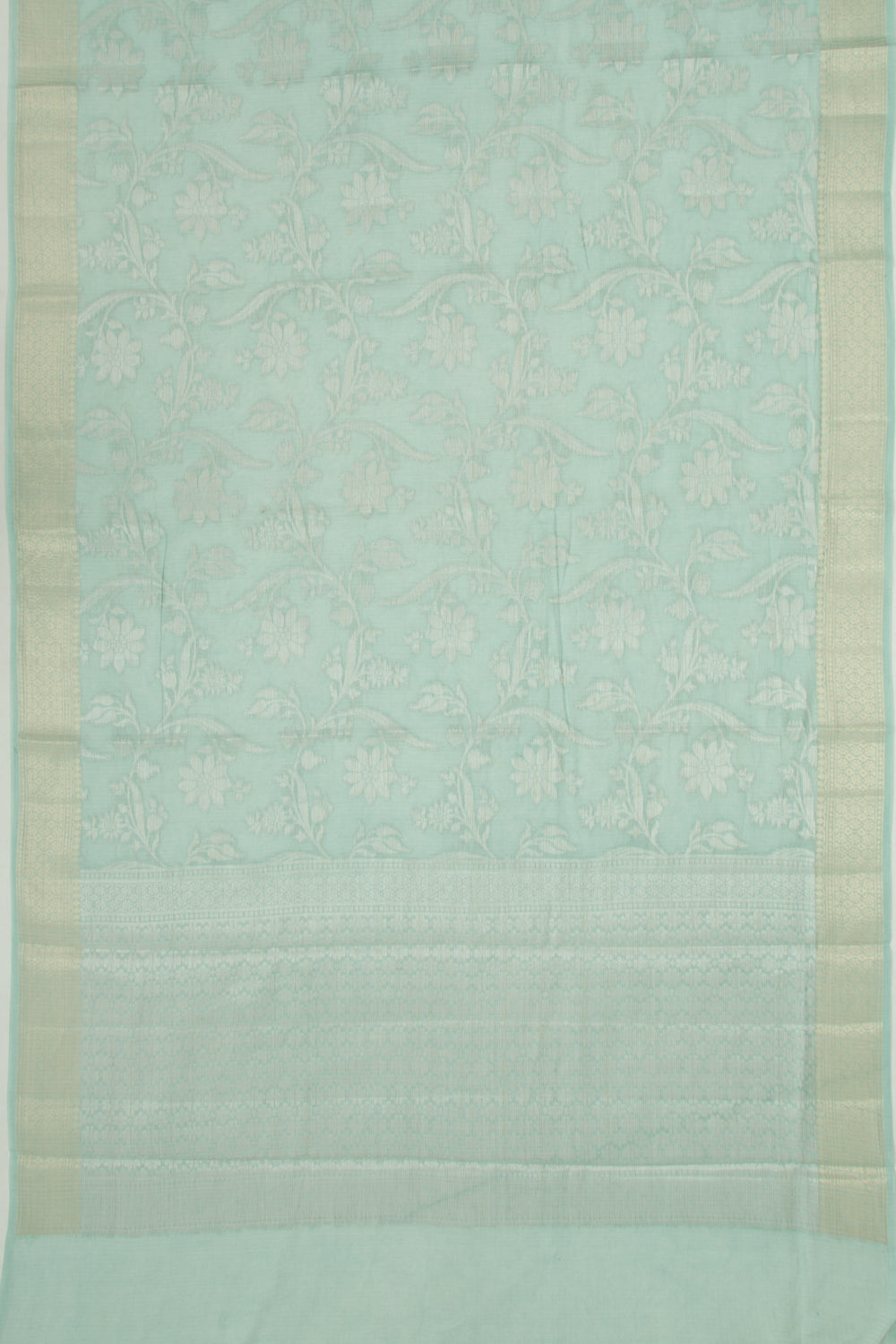 Kota Soft Silk Jaal Pastel Blue Saree
