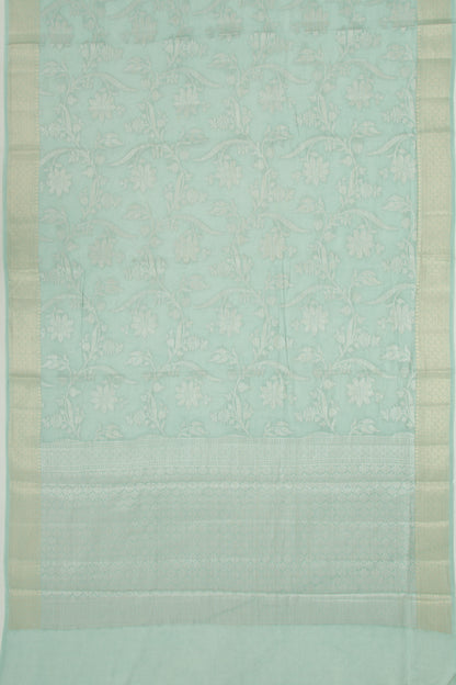 Kota Soft Silk Jaal Pastel Blue Saree