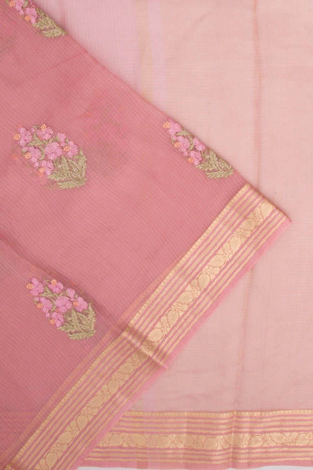 Kota Soft Silk Embroidery Lilac Saree