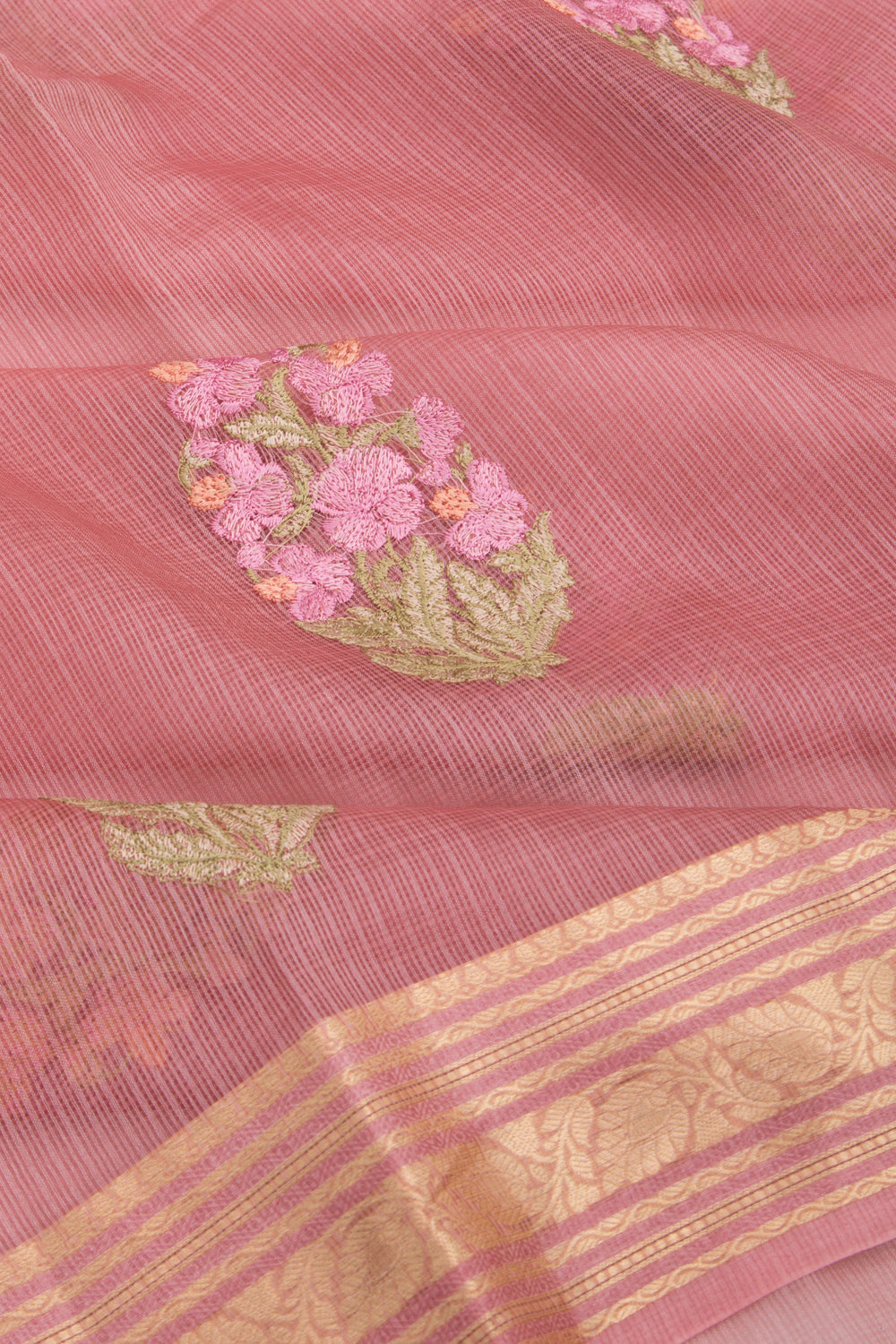 Kota Soft Silk Embroidery Lilac Saree