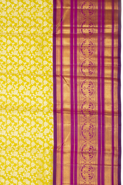 Kanchipuram Silk Jaal Mehendi Green Saree