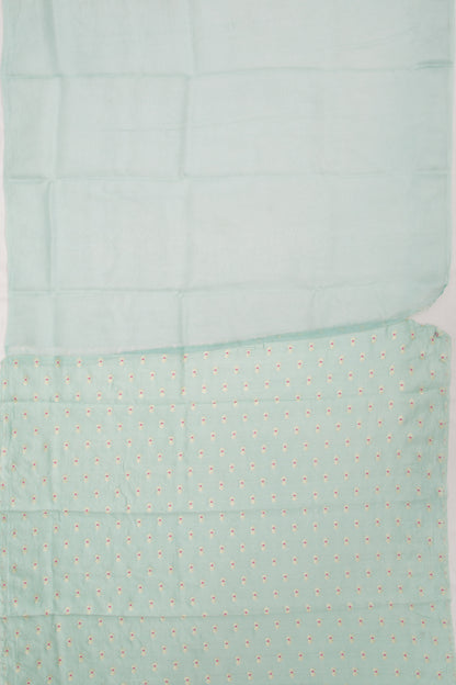 Organza Checks Sky Blue Saree