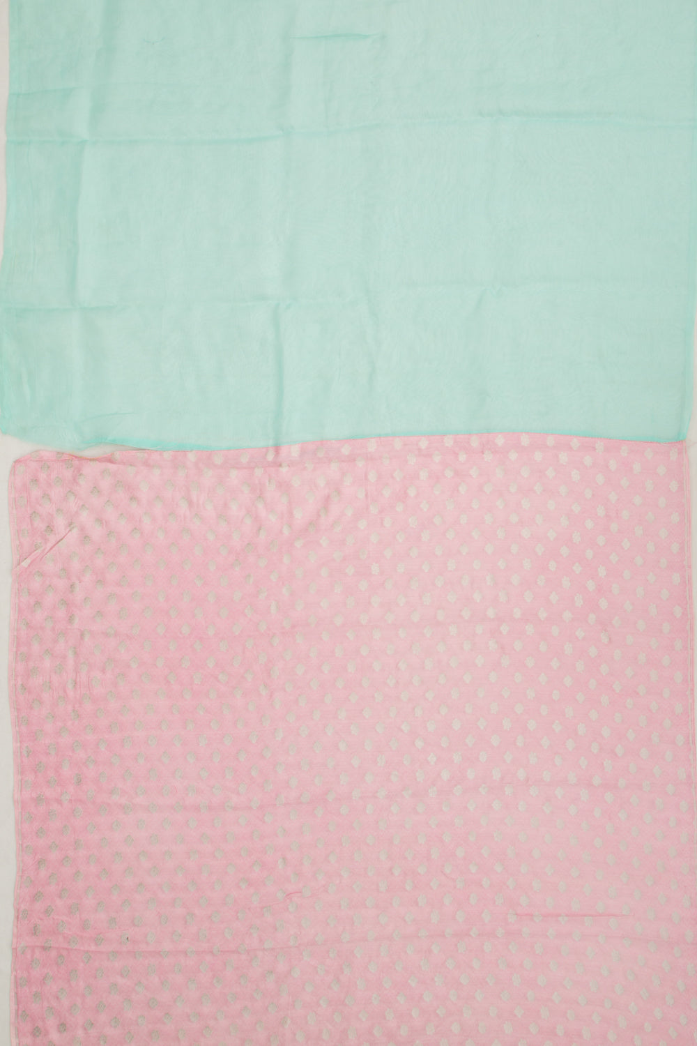 Organza Floral Embroidery Sea Green Saree