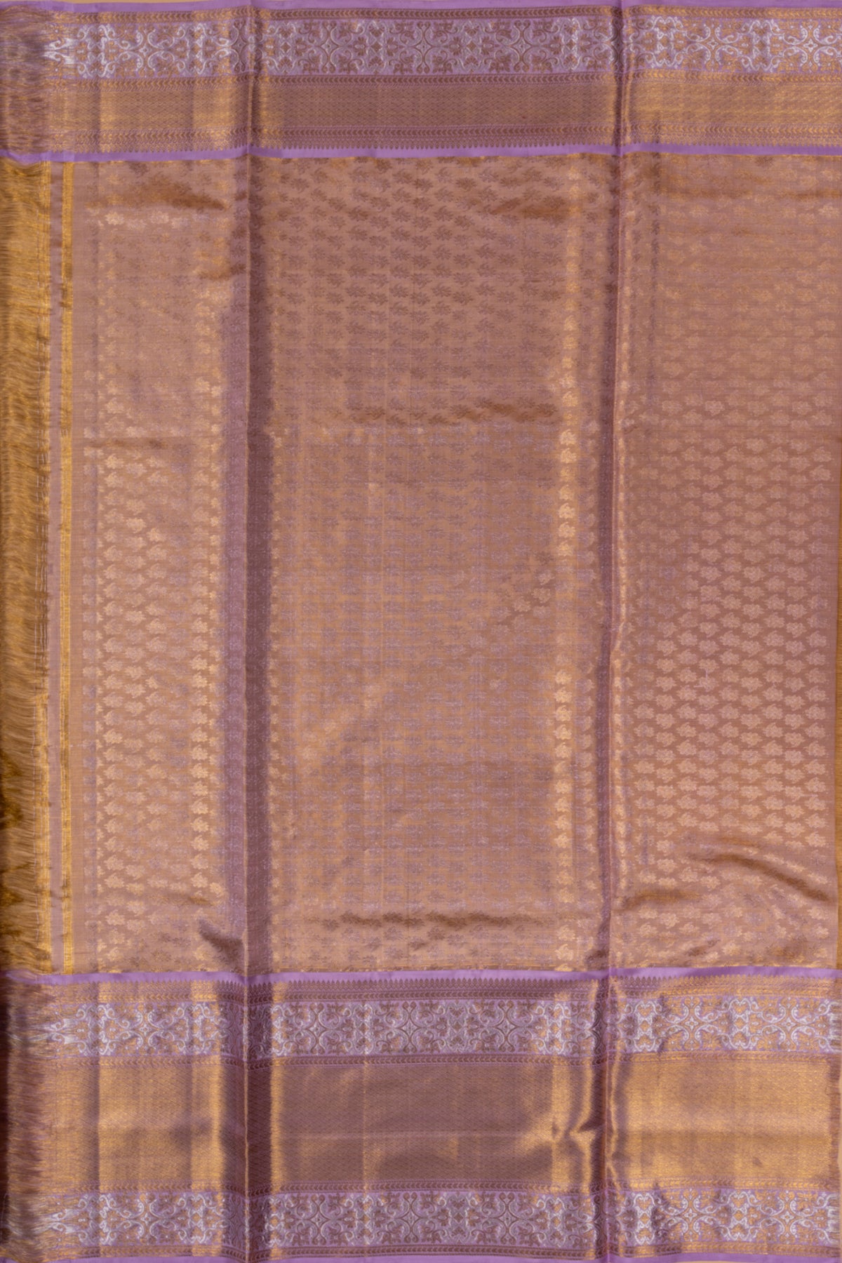 Kanchipuram Silk Tissue Brocade Mehandi Green Saree