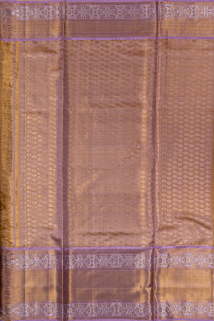 Kanchipuram Silk Tissue Brocade Mehandi Green Saree