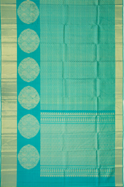 Kanchipuram Silk Brocade Sea Green Saree