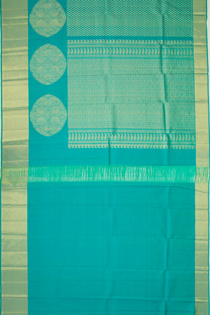 Kanchipuram Silk Brocade Sea Green Saree