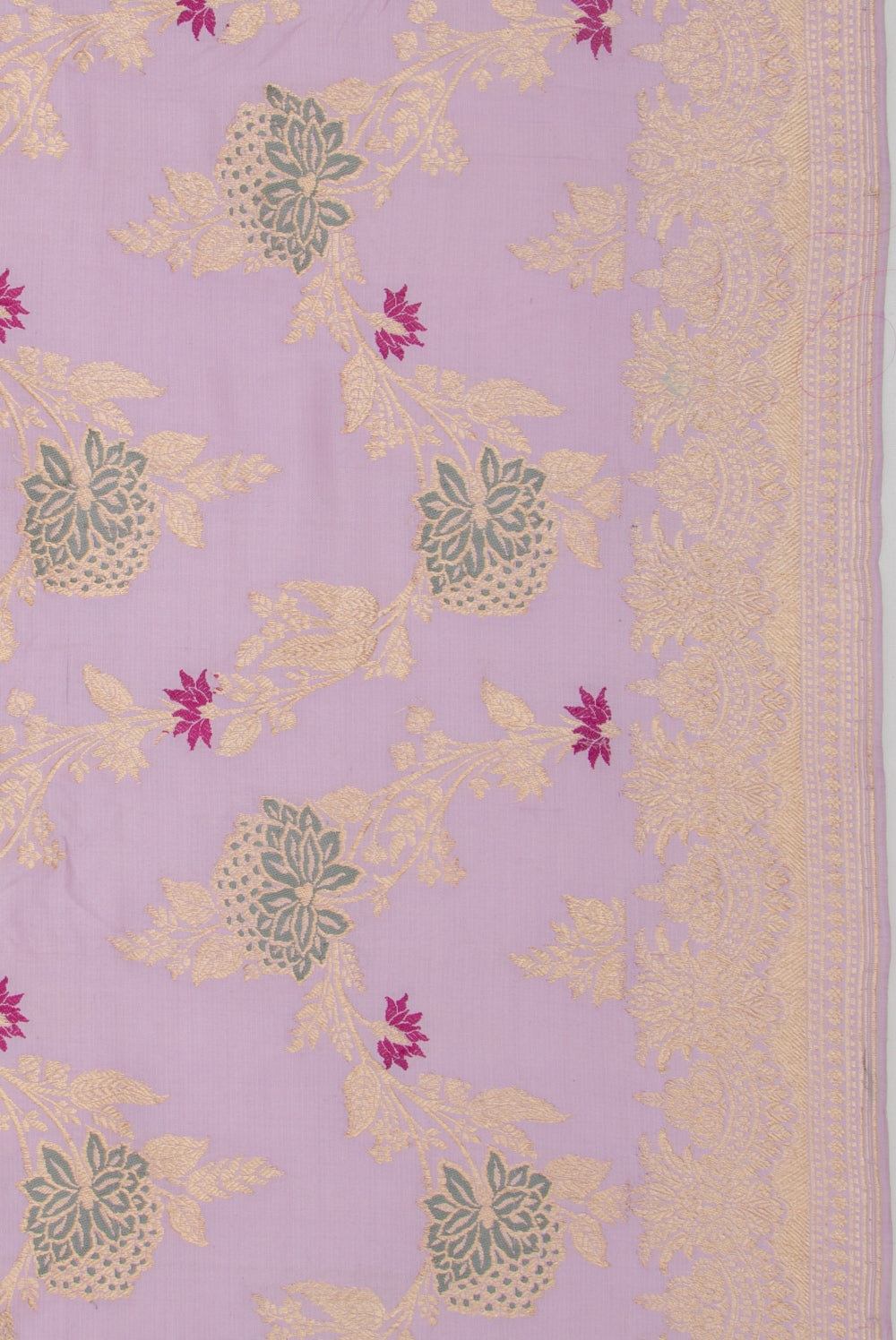 Banarasi Silk Jaal Kadwa Lavender Saree