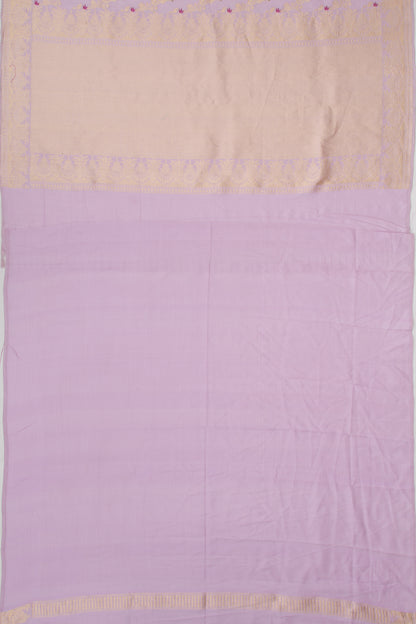 Banarasi Silk Jaal Kadwa Lavender Saree