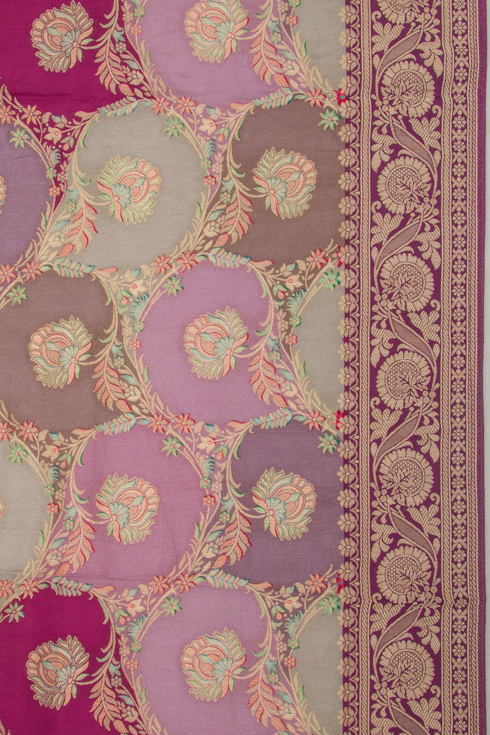 Goli Silk Brocade Multicolour Saree