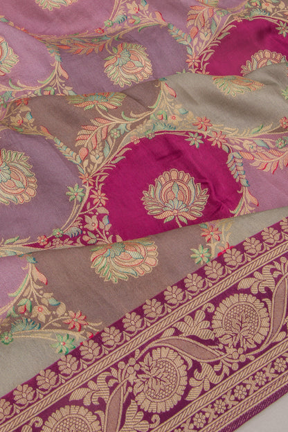 Goli Silk Brocade Multicolour Saree