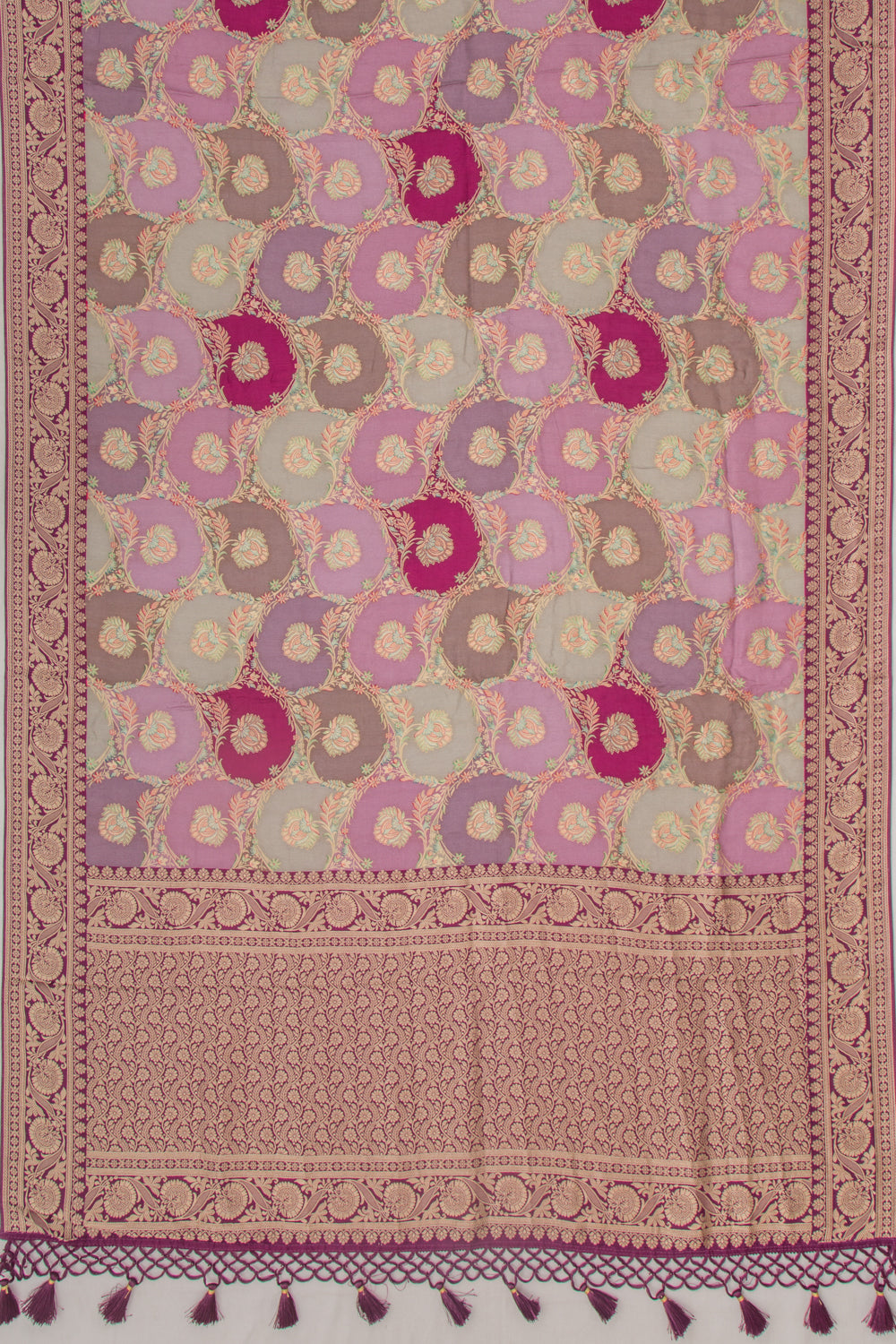 Goli Silk Brocade Multicolour Saree