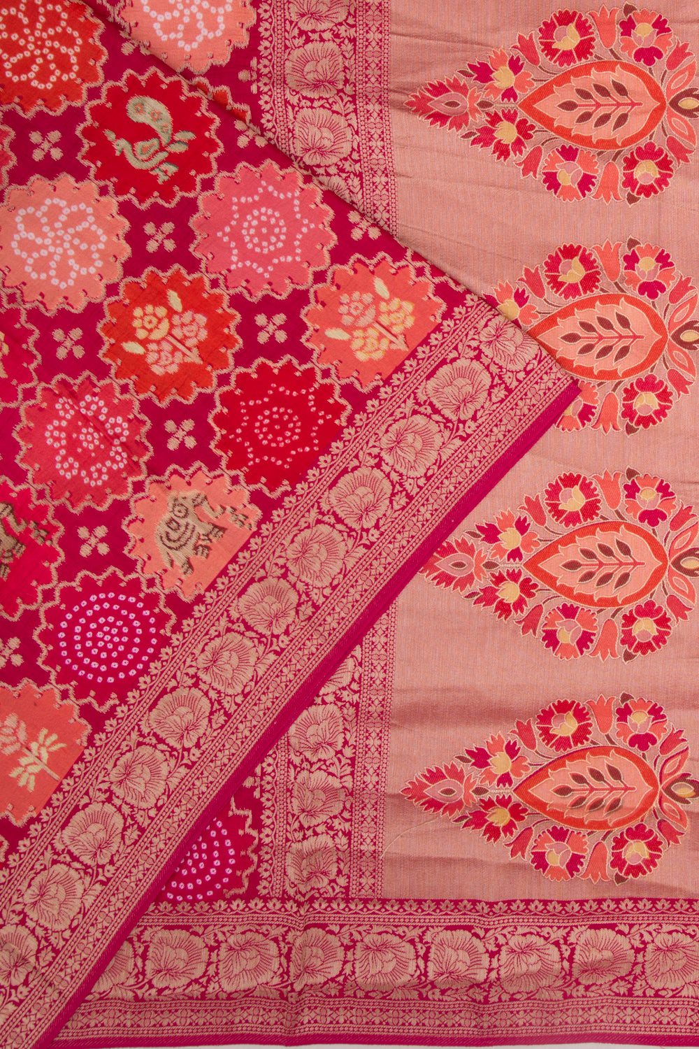 Goli Silk Brocade Multicolour Saree