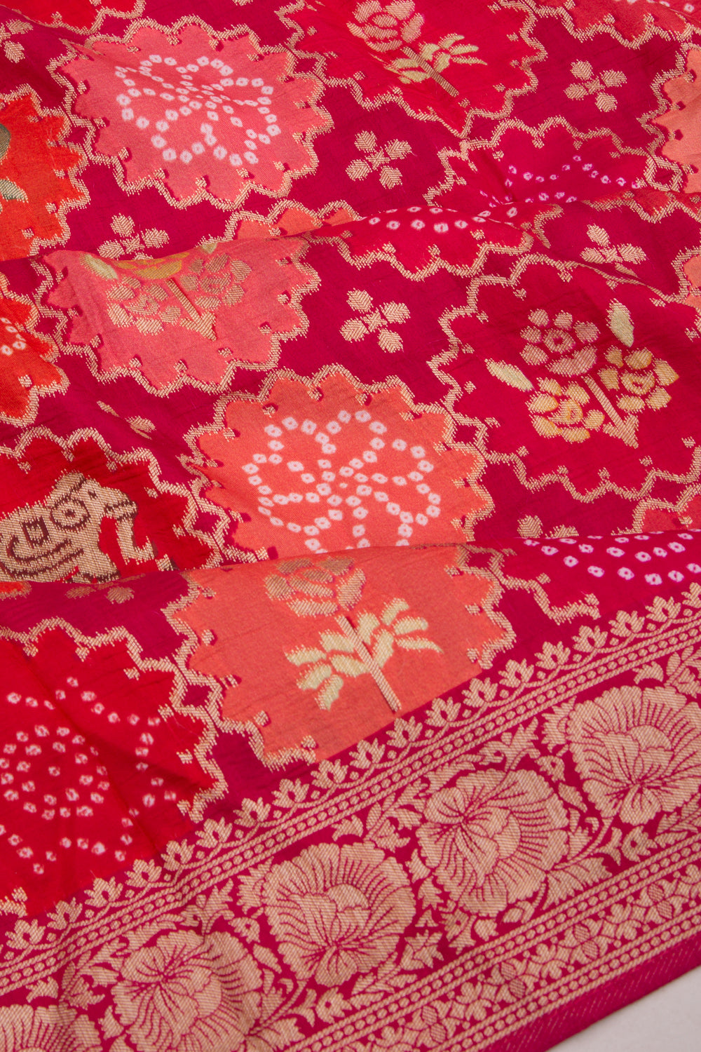 Goli Silk Brocade Multicolour Saree