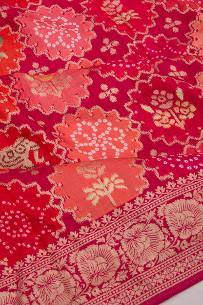 Goli Silk Brocade Multicolour Saree